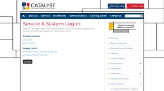 
                            4. Service & System Login - Catalyst Corporate