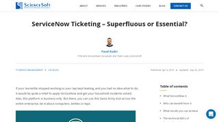 
                            8. ServiceNow as a Ticketing System: The Whole Story - ScienceSoft