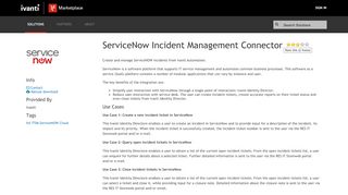 
                            6. ServiceNow Incident Management Connector 1.1.1 - Ivanti Marketplace