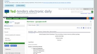 
                            7. Services - 537499-2018 - TED Tenders Electronic Daily