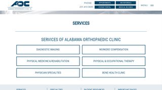 
                            5. Services | Alabama Orthopaedic Clinic