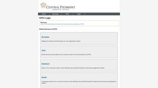 
                            2. Services - CPCC Login - Central Piedmont Community College