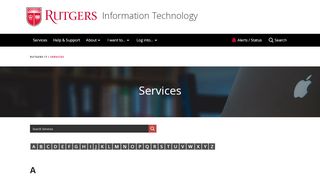 
                            6. Services - Information Technology - Rutgers University