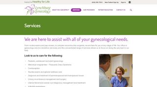 
                            1. Services - Lynchburg Gynecology - Gynecology Services in Lynchburg ...