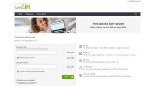 
                            10. service.winsim.de - Persönliche Servicewelt