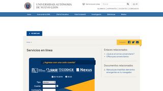 
                            1. Servicios en línea - Universidad Autónoma de Nuevo León