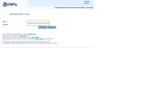 
                            6. SERVIÇOS CNPq > Login - efomento.cnpq.br