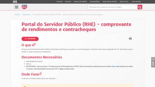 
                            4. Serviços - Portal do Servidor Público (RHE) - comprovante de ...