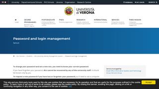 
                            2. Servizi - Password and login management - Univr.it