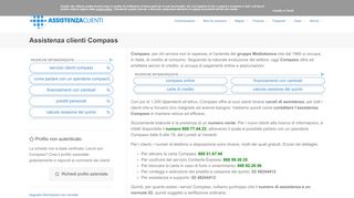 
                            6. Servizio assistenza clienti Compass