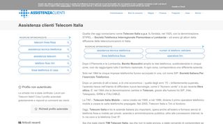 
                            9. Servizio Assistenza clienti TIM Telecom Italia - Assistenza-clienti.it