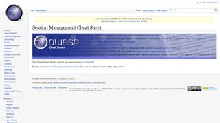 
                            7. Session Management Cheat Sheet - OWASP