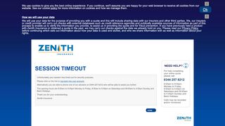 
                            5. Session Timeout - secure.zenith-insure.com