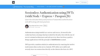 
                            9. Sessionless Authentication using JWTs (with Node + Express + ...