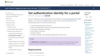 
                            3. Set authentication identity for a portal in Dynamics 365 for Customer ...