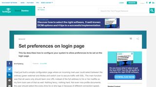 
                            5. Set preferences on login page - …