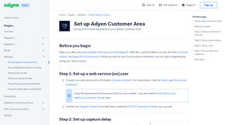 
                            9. Set up Adyen Customer Area | Adyen Docs