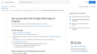 
                            2. Set up and open the Google Admin app on Android - G Suite ...