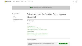 
                            2. Set up and use the Saraiva Player app on Xbox 360