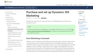 
                            1. Set up Dynamics 365 for Marketing | Microsoft Docs