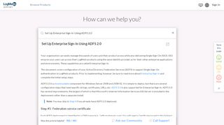 
                            7. Set Up Enterprise Sign-In Using ADFS 2.0 - LogMeIn Support