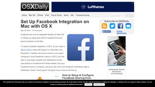 
                            7. Set Up Facebook Integration on Mac with OS X