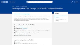 
                            4. Set up FileZilla using a 1&1 IONOS configuration file - 1&1 ...