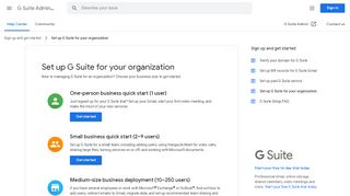 
                            2. Set up G Suite for your organization - G Suite Admin Help