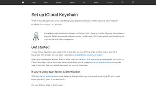 
                            1. Set up iCloud Keychain - Apple Support