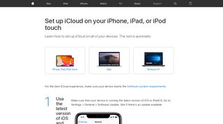 
                            9. Set up iCloud on your iPhone, iPad, or iPod touch - Apple ...