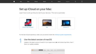 
                            1. Set up iCloud on your Mac - Apple Support