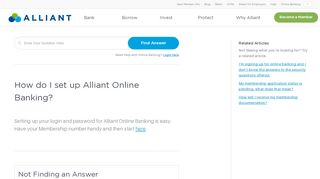 
                            4. Set up login password Alliant Online Banking