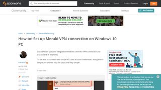 
                            6. Set up Meraki VPN connection on Windows 10 PC