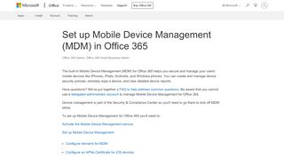 
                            9. Set up Mobile Device Management (MDM) in Office 365 - Office 365