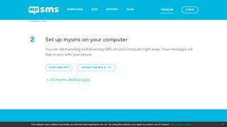 
                            2. Set up mysms on your computer