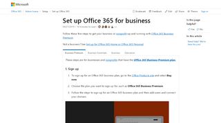 
                            9. Set up Office 365 for business | Microsoft Docs