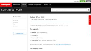 
                            3. Set up Office 365 - Rackspace Support