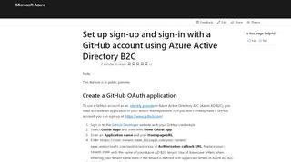 
                            6. Set up sign-up and sign-in with a GitHub account - Azure ...