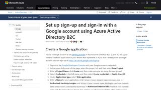
                            4. Set up sign-up and sign-in with a Google account - Azure ...