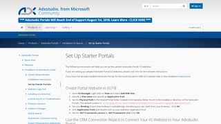 
                            7. Set Up Starter Portals · Adxstudio Community