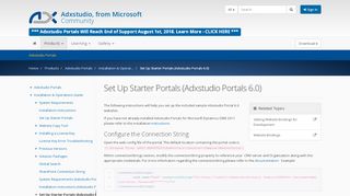 
                            1. Set Up Starter Portals (Adxstudio Portals 6.0) · Adxstudio Community