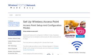 
                            3. Set Up Wireless Access Point - Wireless Home Network Made Easy