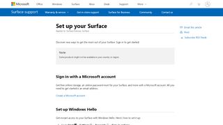 
                            2. Set up your Surface - Microsoft Support