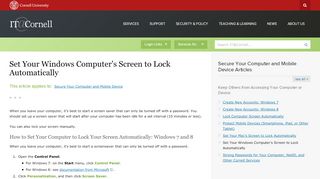 
                            2. Set Your Windows Computer's Screen to Lock Automatically | IT ...