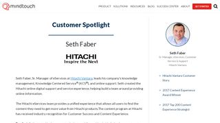 
                            8. Seth Faber of Hitachi Vantara | A MindTouch Customer Spotlight