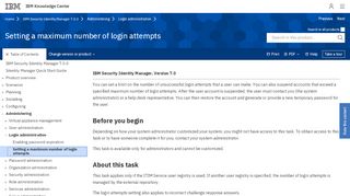 
                            1. Setting a maximum number of login attempts - IBM