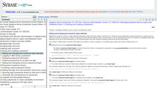 
                            4. Setting and changing the maximum login attempts - Sybase Infocenter