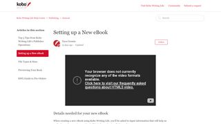 
                            4. Setting up a New eBook – Kobo Writing Life Help Centre