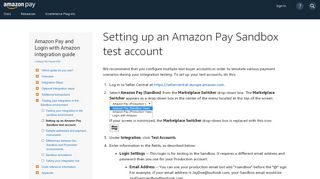 
                            4. Setting up an Amazon Pay Sandbox test account | Amazon ...