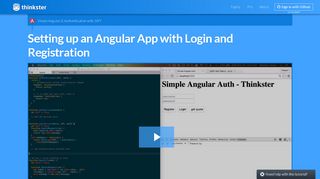 
                            11. Setting up an Angular App with Login and Registration - Thinkster